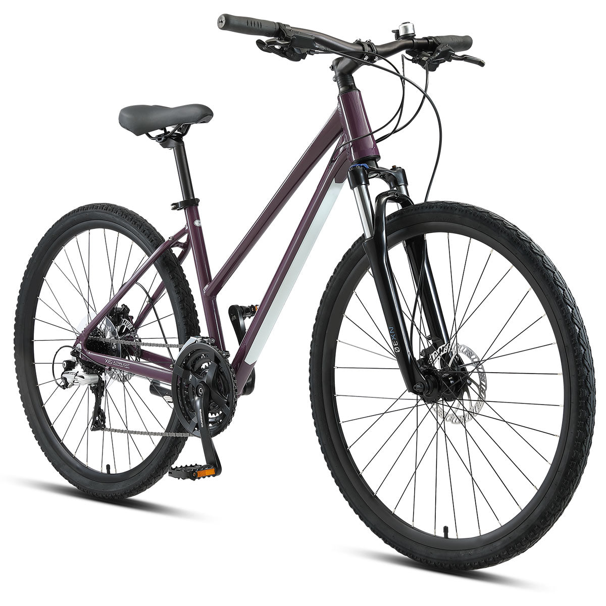 Comfort Sport X6 Hybrid Bike Low Step Through Deep Purple Large