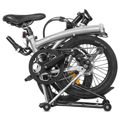 Power Shuttle Compact 7 Speed Folding Electric Bike - Silver