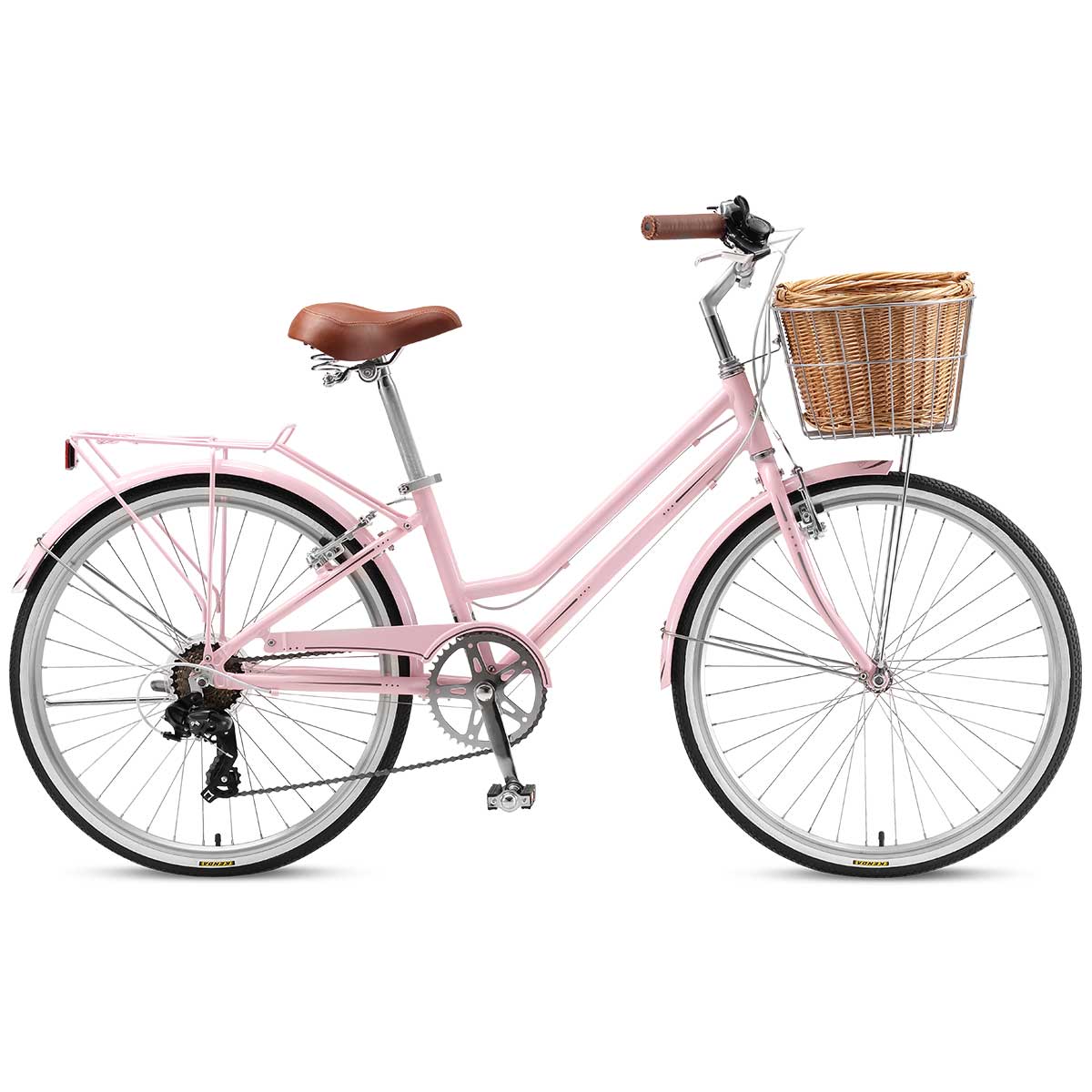 pink commuter bike