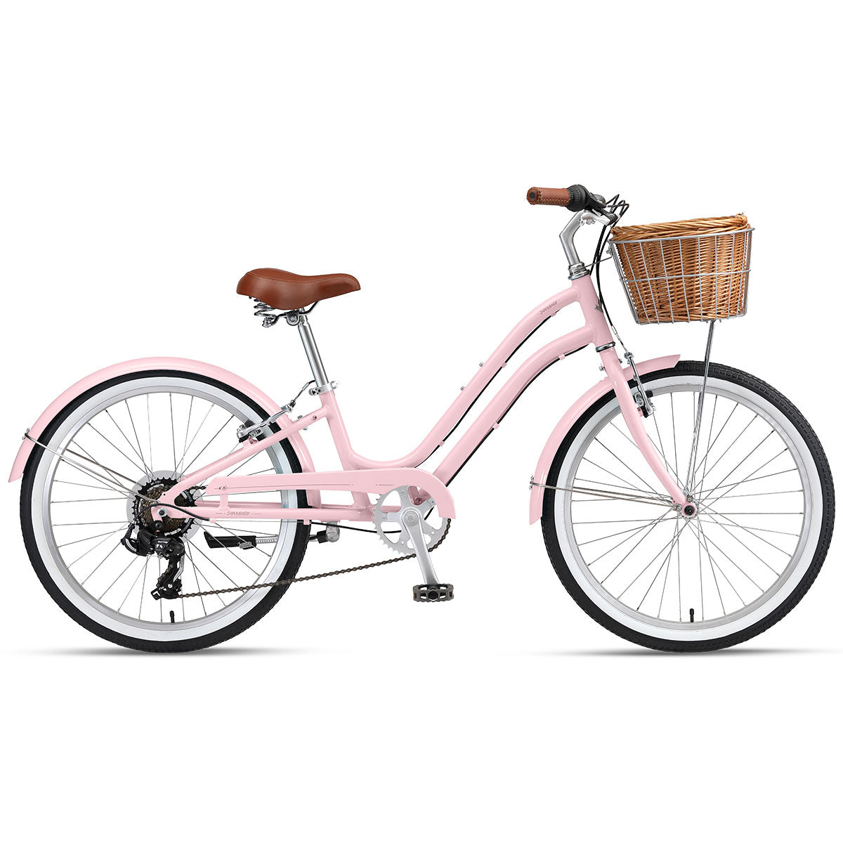 pastel pink cruiser bike